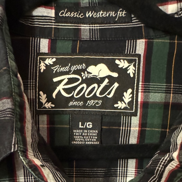 Roots Men’s Shirt ~ Classic Western Fit ~ large - Picture 3 of 4